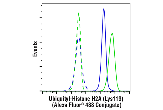 Flow Cytometry Image 1: Ubiquityl-Histone H2A (Lys119) (D27C4) XP® Rabbit mAb (Alexa Fluor® 488 Conjugate)