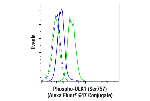 Flow Cytometry Image 1: Phospho-ULK1 (Ser757) (D7O6U) Rabbit mAb (Alexa Fluor® 647 Conjugate)