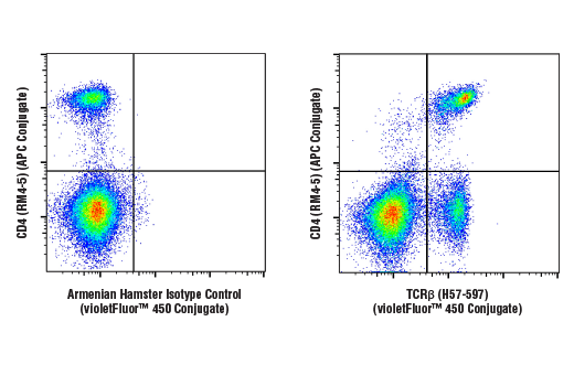 Flow Cytometry Image 1: TCRβ (H57-597) Hamster mAb (violetFluor™ 450 Conjugate)