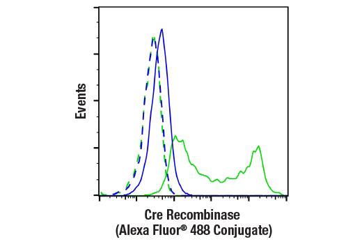 Flow Cytometry Image 1: Cre Recombinase (D7L7L) XP® Rabbit mAb (Alexa Fluor® 488 Conjugate)