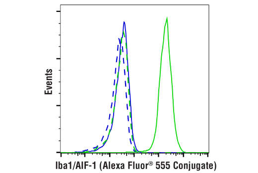 Flow Cytometry Image 1: Iba1/AIF-1 (E4O4W) XP® Rabbit mAb (Alexa Fluor® 555 Conjugate)