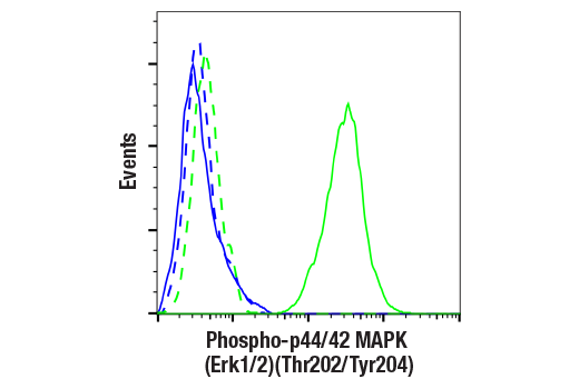 Flow Cytometry Image 1: Phospho-p44/42 MAPK (Erk1/2) (Thr202/Tyr204) (197G2) Rabbit mAb (BSA and Azide Free)