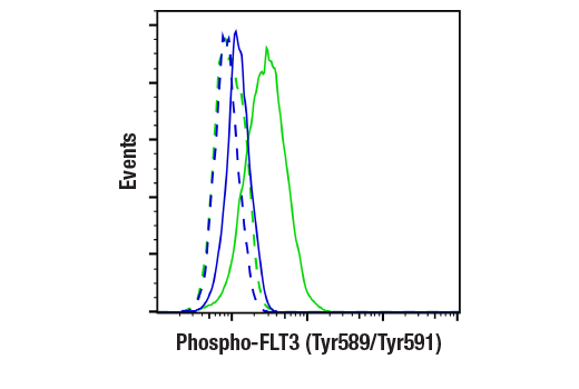 Flow Cytometry Image 1: Phospho-FLT3 (Tyr589/591) (E4D6Y) Rabbit mAb (BSA and Azide Free)