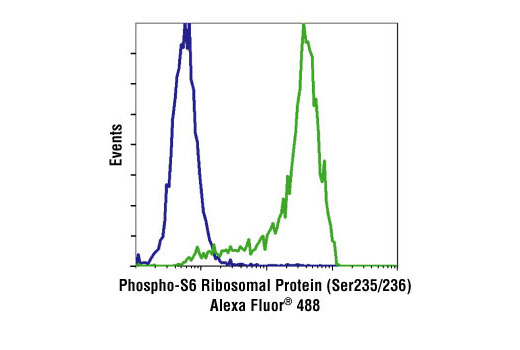 Flow Cytometry Image 1: Phospho-S6 Ribosomal Protein (Ser235/236) (2F9) Rabbit mAb (Alexa Fluor® 488 Conjugate)