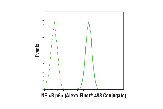 Flow Cytometry Image 1: NF-κB p65 (D14E12) XP® Rabbit mAb (Alexa Fluor® 488 Conjugate)