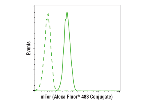 Flow Cytometry Image 1: mTOR (7C10) Rabbit mAb (Alexa Fluor® 488 Conjugate)