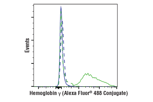 Flow Cytometry Image 1: Hemoglobin γ (D4K7X) Rabbit mAb (Alexa Fluor® 488 Conjugate)