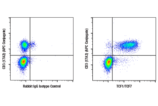 Flow Cytometry Image 1: TCF1/TCF7 (E6O1K) Rabbit mAb (BSA and Azide Free)