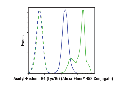 Flow Cytometry Image 1: Acetyl-Histone H4 (Lys16) (E2B8W) Rabbit mAb (Alexa Fluor® 488 Conjugate)