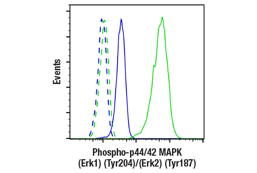 Flow Cytometry Image 1: Phospho-p44/42 MAPK (Erk1) (Tyr204)/(Erk2) (Tyr187) (D1H6G) Mouse mAb
