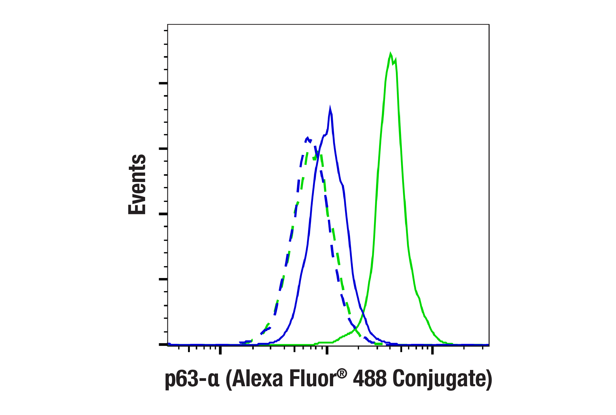 Flow Cytometry Image 1: p63-α (D2K8X) XP® Rabbit mAb (Alexa Fluor® 488 Conjugate)