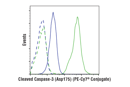 Flow Cytometry Image 1: Cleaved Caspase-3 (Asp175) (D3E9) Rabbit mAb (PE-Cy7® Conjugate)