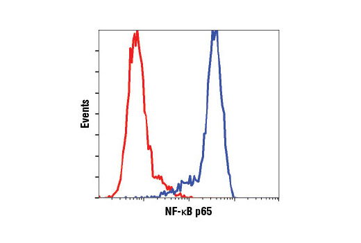 Flow Cytometry Image 1: NF-κB p65 (D14E12) XP® Rabbit mAb (BSA and Azide Free)