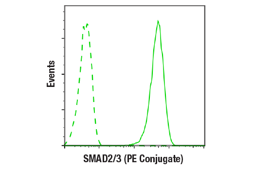 Flow Cytometry Image 1: SMAD2/3 (D7G7) XP® Rabbit mAb (PE Conjugate)