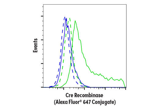 Flow Cytometry Image 1: Cre Recombinase (D7L7L) XP® Rabbit mAb (Alexa Fluor® 647 Conjugate)