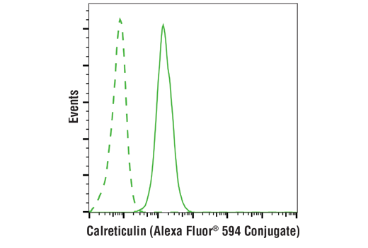 Flow Cytometry Image 1: Calreticulin (D3E6) XP® Rabbit mAb (Alexa Fluor® 594 Conjugate)