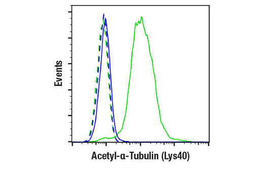 Flow Cytometry Image 1: Acetyl-α-Tubulin (Lys40) (D20G3) XP® Rabbit mAb (BSA and Azide Free)