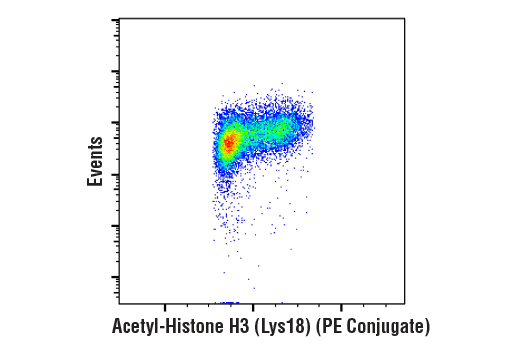 Flow Cytometry Image 1: Acetyl-Histone H3 (Lys18) (D8Z5H) Rabbit mAb (PE Conjugate)