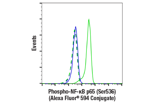 Flow Cytometry Image 1: Phospho-NF-κB p65 (Ser536) (93H1) Rabbit mAb (Alexa Fluor® 594 Conjugate)