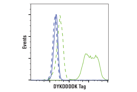 Flow Cytometry Image 1: DYKDDDDK Tag (9A3) Mouse mAb (Binds to same epitope as Sigma-Aldrich Anti-FLAG M2 antibody)