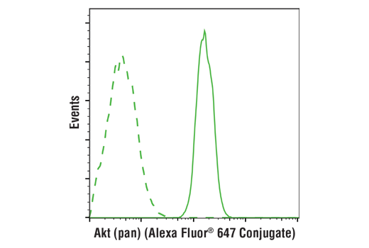 Flow Cytometry Image 1: Akt (pan) (E7J2C) Mouse mAb (Alexa Fluor® 647 Conjugate)