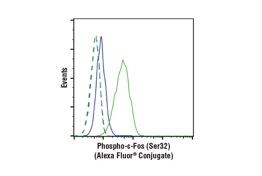 Flow Cytometry Image 1: Phospho-c-Fos (Ser32) (D82C12) XP® Rabbit mAb (Alexa Fluor® 488 Conjugate)