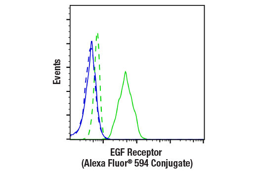 Flow Cytometry Image 1: EGF Receptor (D38B1) XP® Rabbit mAb (Alexa Fluor® 594 Conjugate)