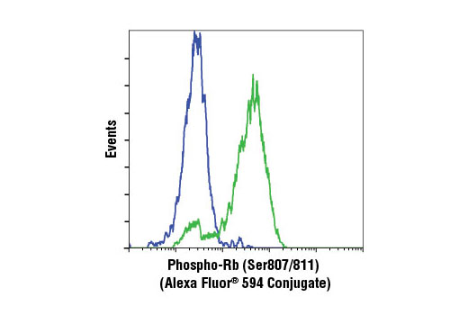 Flow Cytometry Image 1: Phospho-Rb (Ser807/811) (D20B12) XP® Rabbit mAb (Alexa Fluor® 594 Conjugate)