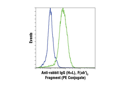 Flow Cytometry Image 1: Anti-rabbit IgG (H+L), F(ab')2 Fragment (PE Conjugate)