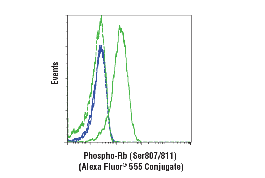 Flow Cytometry Image 1: Phospho-Rb (Ser807/811) (D20B12) XP® Rabbit mAb (Alexa Fluor® 555 Conjugate)