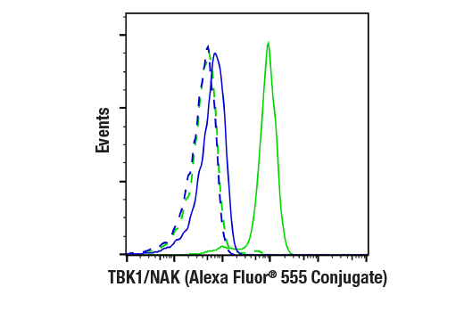 Flow Cytometry Image 1: TBK1/NAK (E8I3G) Rabbit mAb (Alexa Fluor® 555 Conjugate)