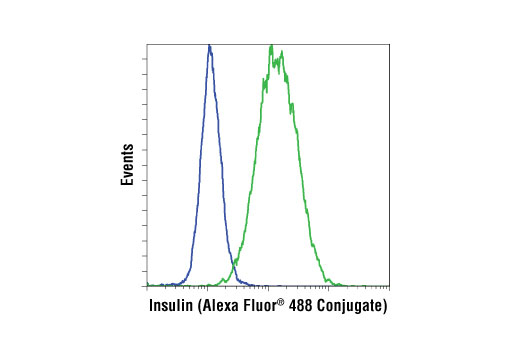 Flow Cytometry Image 1: Insulin (C27C9) Rabbit mAb (Alexa Fluor® 488 Conjugate)