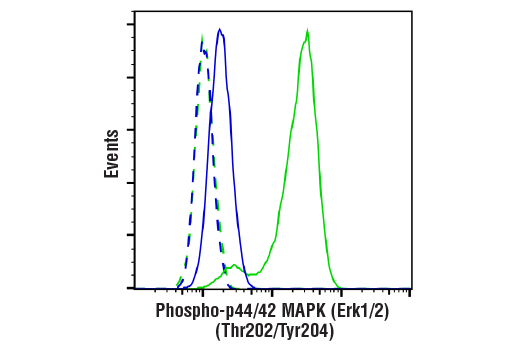 Flow Cytometry Image 1: Phospho-p44/42 MAPK (Erk1/2) (Thr202/Tyr204) (E10) Mouse mAb