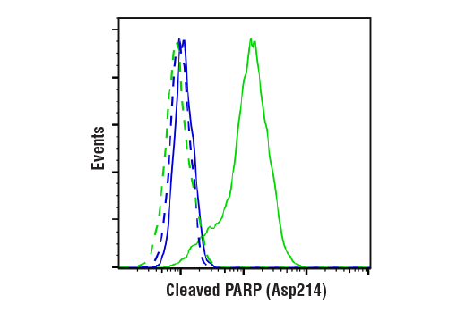 Flow Cytometry Image 1: Cleaved PARP (Asp214) (D64E10) XP® Rabbit mAb (BSA and Azide Free)