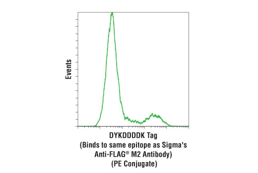 Flow Cytometry Image 1: DYKDDDDK Tag (D6W5B) Rabbit mAb (Binds to same epitope as Sigma's Anti-FLAG® M2 Antibody) (PE Conjugate)