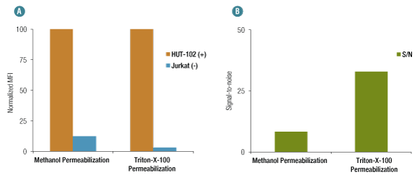 Methanol permeabilization of OX40 (D1S6L) Rabbit mAb #15123